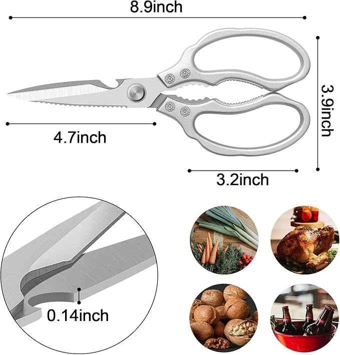 CGBE Kitchen Scissors, Heavy Duty Dishwasher Safe Food Scissors - Image 3