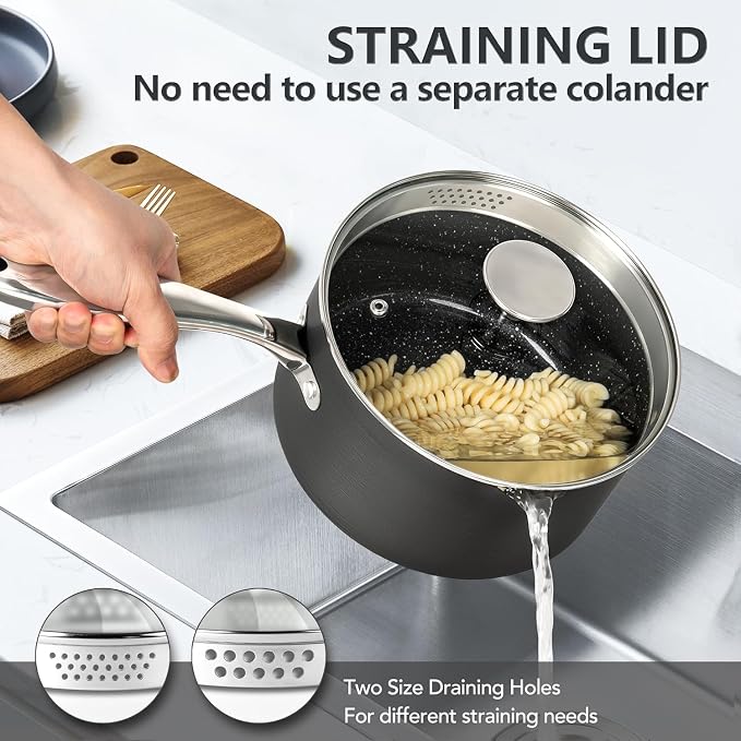 MICHELANGELO 3 Quart Saucepan - Image 4