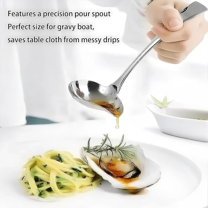 Comicfs Sauce Ladle, 18/10 Stainless Steel Gravy Ladle - Image 5
