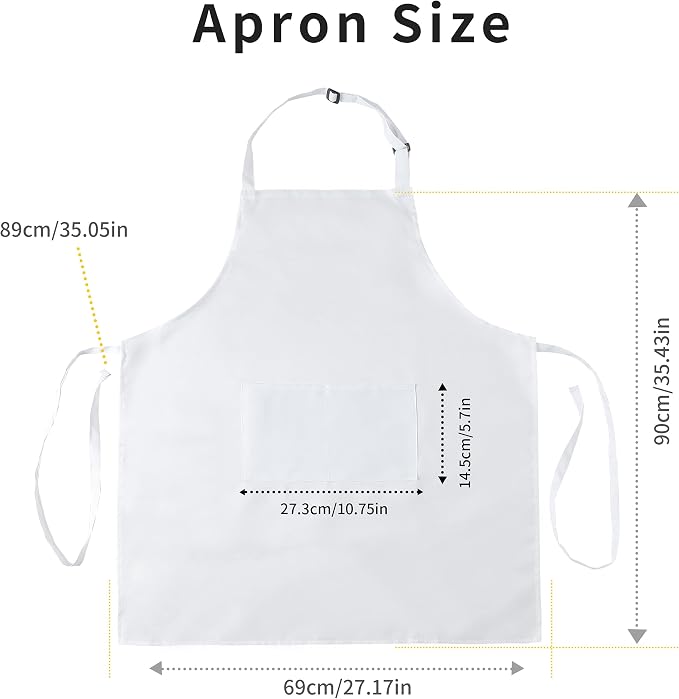 Tosewever 2 Pack Adjustable Bib Apron, Waterdrop Resistant Aprons - Image 7