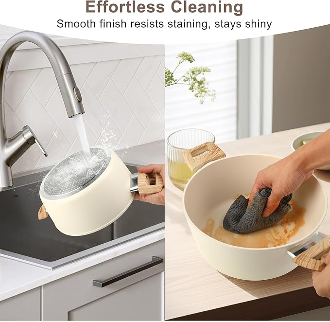 11 Pcs Pots and Pans Set, Nonstick Cookware Set - Image 6
