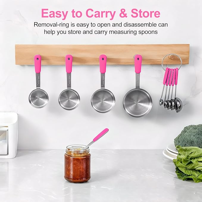 Bopei Measuring Cups and Spoons Set Stainless Steel 10 Piece - Image 5