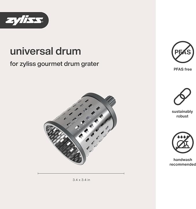 Zyliss E900059 Universal Drum Grater, Stainless Steel, Grating Apples, - Image 8