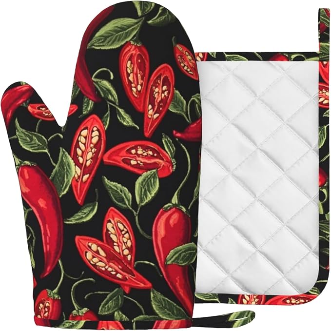 Mexican Hot Pepper Chili Oven Mitt and Pot Holder - Image 2