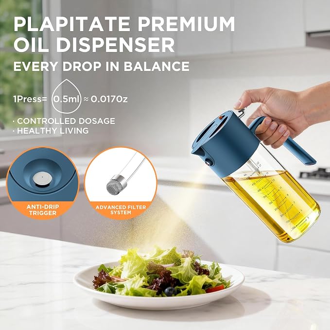 PLAPITATE 2Pcs 17oz Premium Olive Oil Sprayer - Image 2