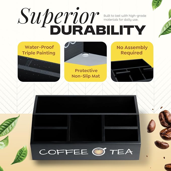 Vinvoli Coffee Station Organizer – Premium 2025 All-in-One Coffee Bar & Tea - Image 5