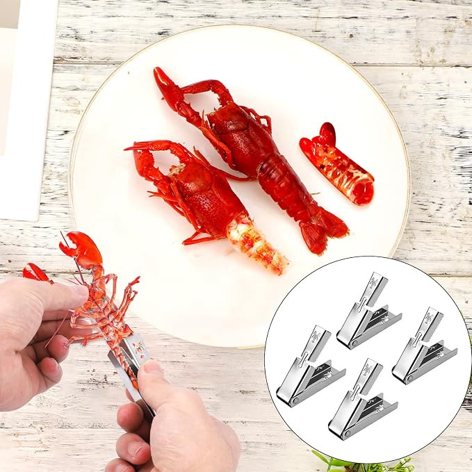 4pcs Crawfish Peeler Tool, Hollow Design Stainless Steel Shrimp & Crayfish - Image 3