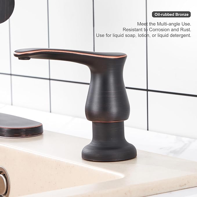 GAGALIFE Kitchen Sink Soap Dispenser Oil Rubbed Bronze, Under Sink Soap - Image 6
