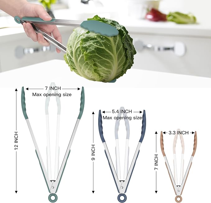 HOTEC Premium Stainless Steel Locking Kitchen Tongs - Image 8