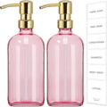 GMISUN Pink Soap Dispenser Bathroom, 2 Pack Kitchen Hand and Dish Soap by GMISUN