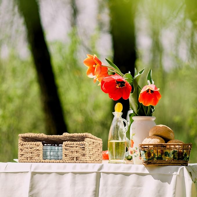 Threehoney Woven Paper Rope Napkin Holder - Image 6