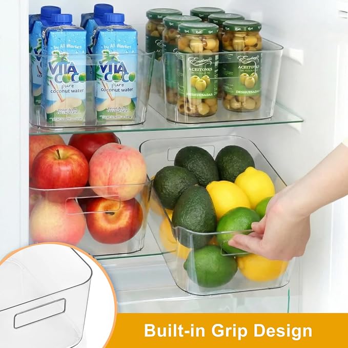 Hudgan 8 Pack Clear Pantry Organizer Bins - Image 5