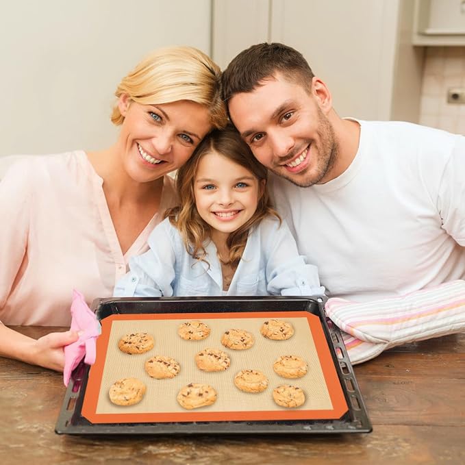 Silicone Baking Mat Set of 3, Silicone Baking Mats Cookie Sheet, Non-Stick Mats - Image 6