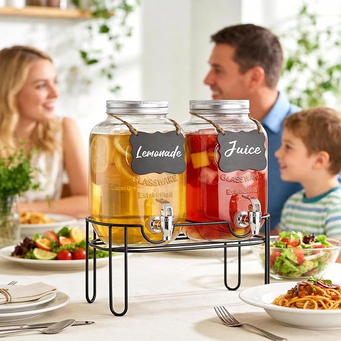 1 Gallon Glass Drink Dispensers - Image 5