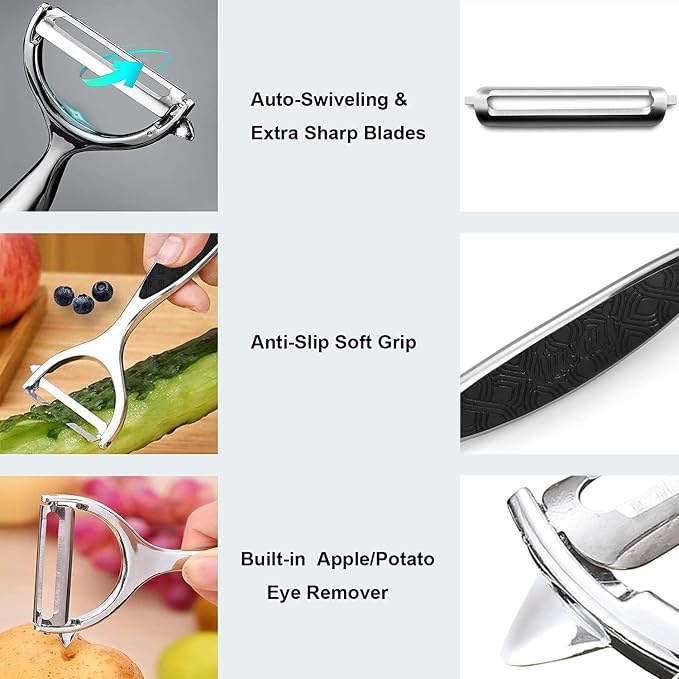 Vegetable peelers for Kitchen, Y shaped peeler for Vegetables, Potatoes - Image 3
