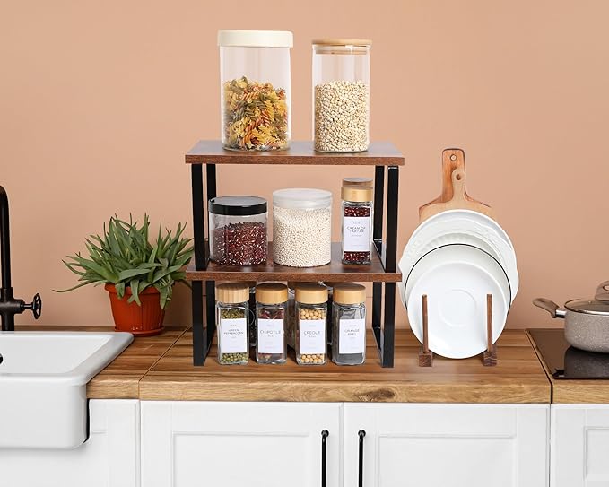Marsui 4 Pcs Kitchen Organizer Accessories Set Cabinet Organizer Shelf and - Image 6