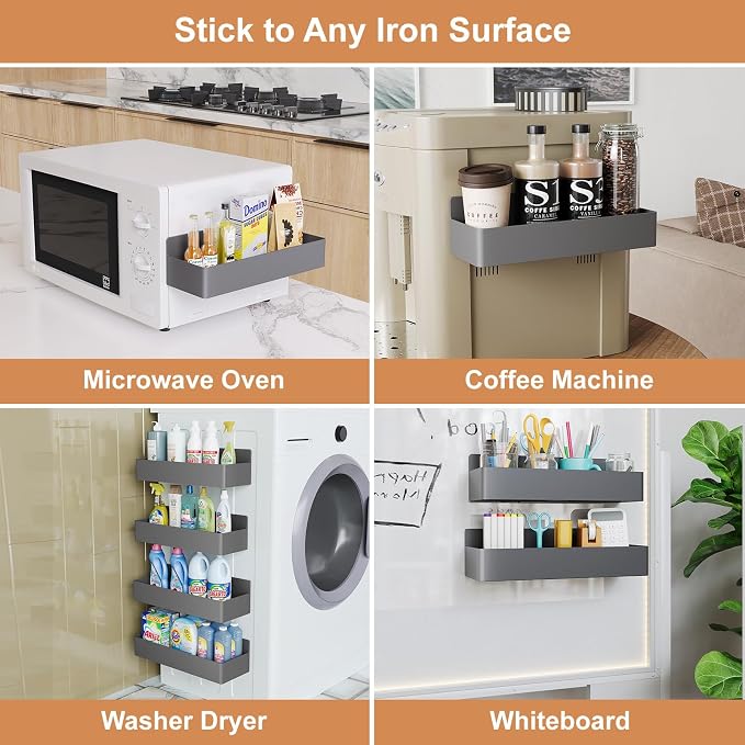 Mystozer Magnetic Spice Rack for Refrigerator, Kitchen Organizer and Storage - Image 6