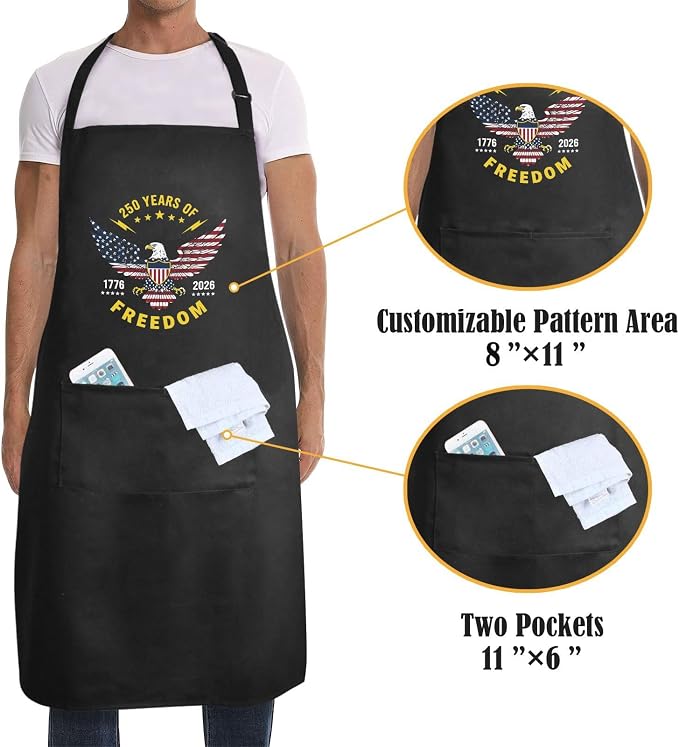Us 250 Years Of Freedoms Apron - Image 4