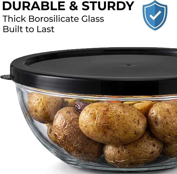 Large Glass Mixing Bowl for Sourdough, 6.2QT - Image 7