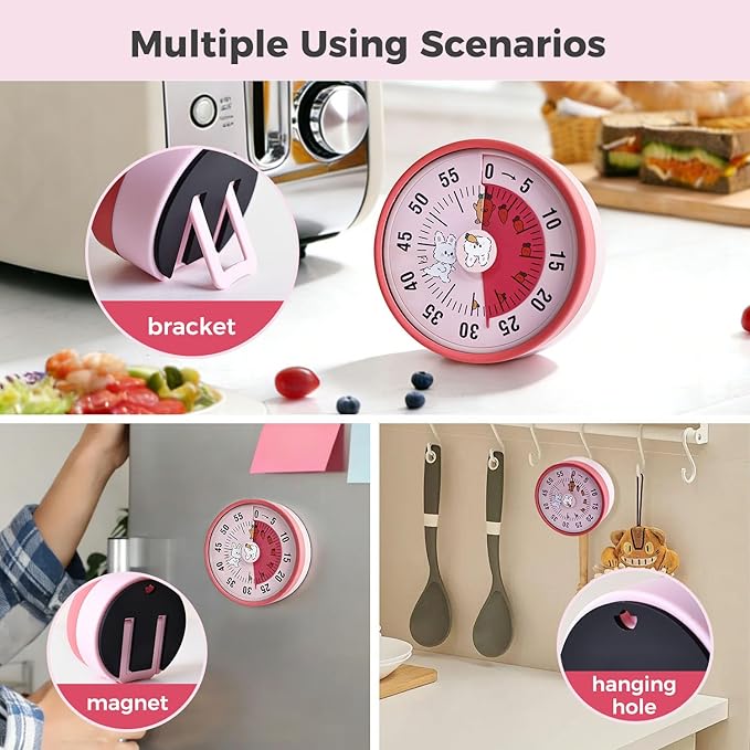 Kitchen Timer, Kitchen Countdown Cooking Reminder No Battery Required Magnetic - Image 5
