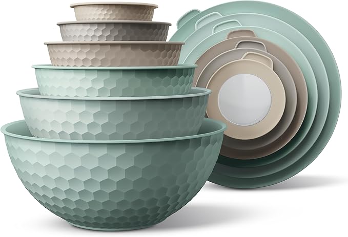COOK WITH COLOR Mixing Bowls with Lids by CookwithColor