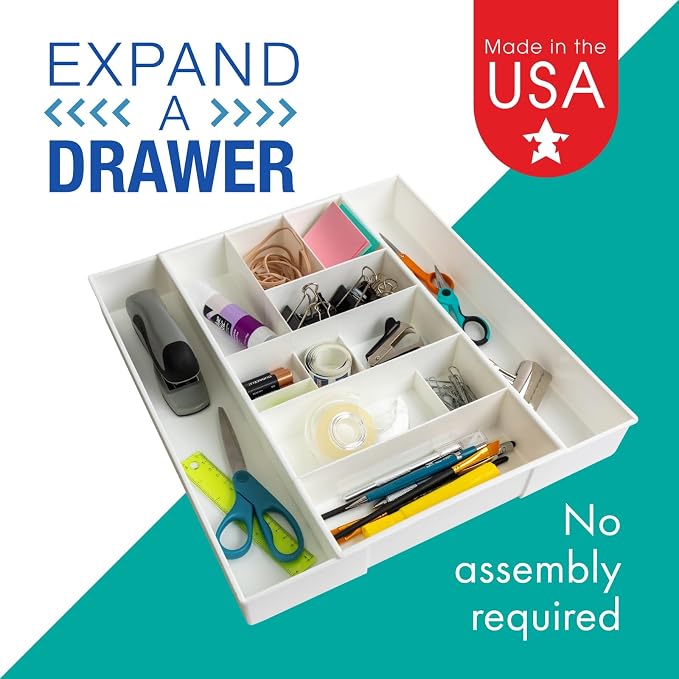 Dial Industries Expandable Junk Drawer Desk Organizer Storage Tray - Image 2