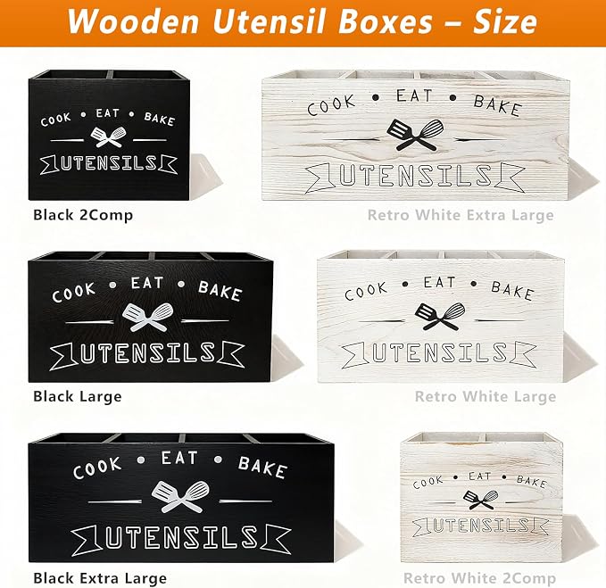 Small and Durable Wood Kitchen Utensil Holder - Image 7