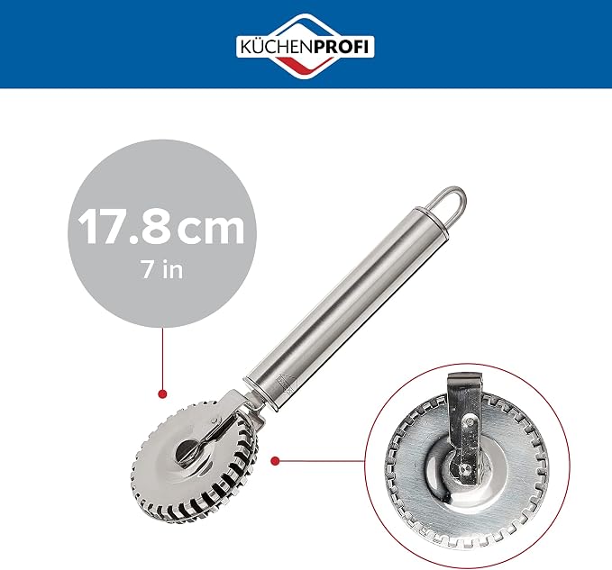 Küchenprofi Ravioli Cutter, 18/10 Stainless Steel Pastry and Pasta Cutting Wheel - Image 2
