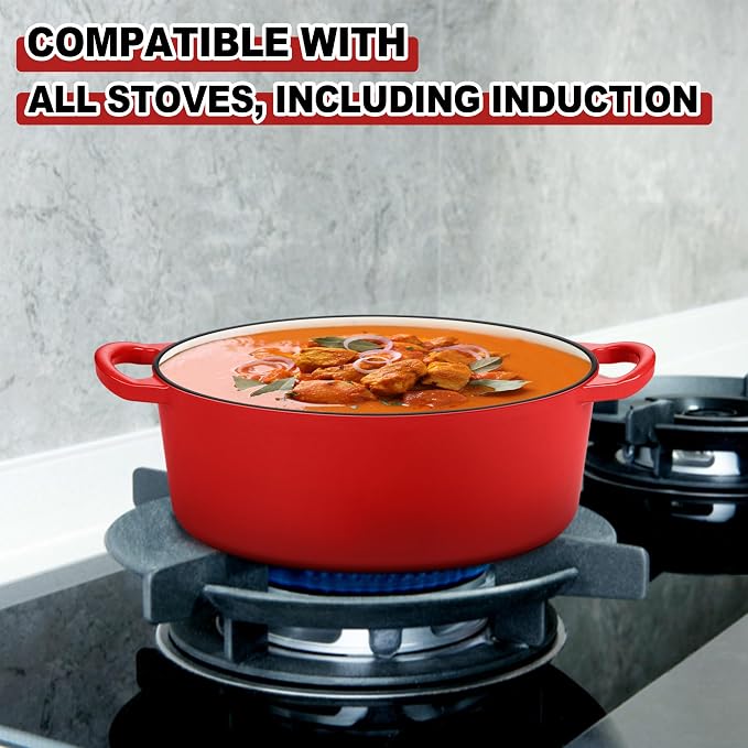 E-far 5QT Oval Dutch Oven Pot - Image 4