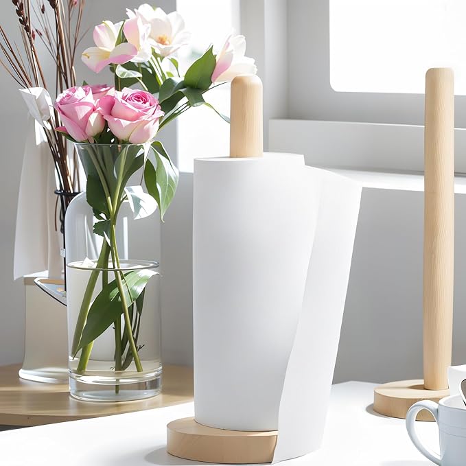 KitchLife Wooden Paper Towel Holder Countertop - Image 8