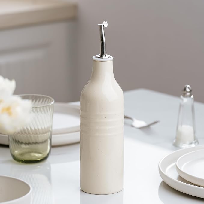 famiware Jupiter 16oz Ceramic Olive Oil Dispenser Bottle, 1 Piece Oil Dispenser - Image 3