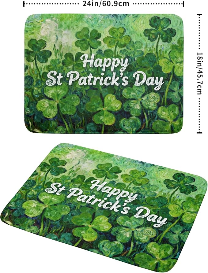St Patricks Day Lucky Clover Dish Drying Mat - Image 2
