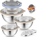 P&P CHEF Mixing Bowls with Lids Set of 3, Stainless Steel Mixing Bowl and by PPCHEF