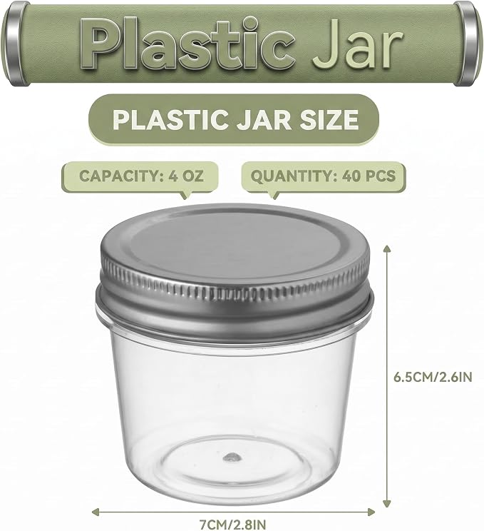 novelinks 4 oz Small Plastic Jars - Image 2