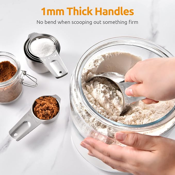 Measuring Cups: U-Taste 18/8 Stainless Steel Measuring Cups Set of 7-Piece: 1/8 - Image 5