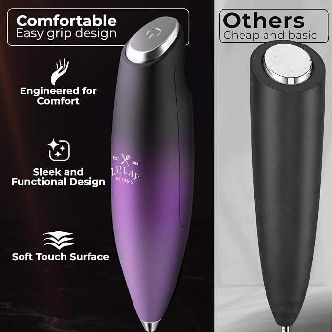 Zulay Kitchen Patented Tornado Triple Whisk Milk Frother - Image 4