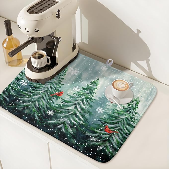 Winter Pines Tree Dish Drying Mats - Image 7