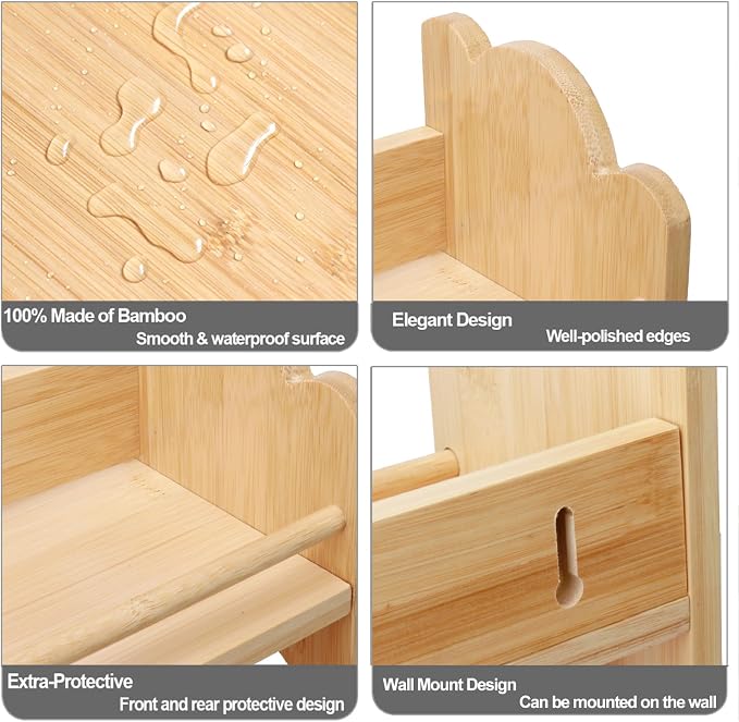 3 Tier Bamboo Spice Rack, Spice Rack Organizer, Seasoning Jars Rack Shelf Spice - Image 6