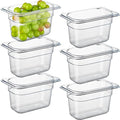 CURTA 6-Pack 1/9 Size 4" Deep NSF Polycarbonate Food Pans | Dishwasher & by CURTA