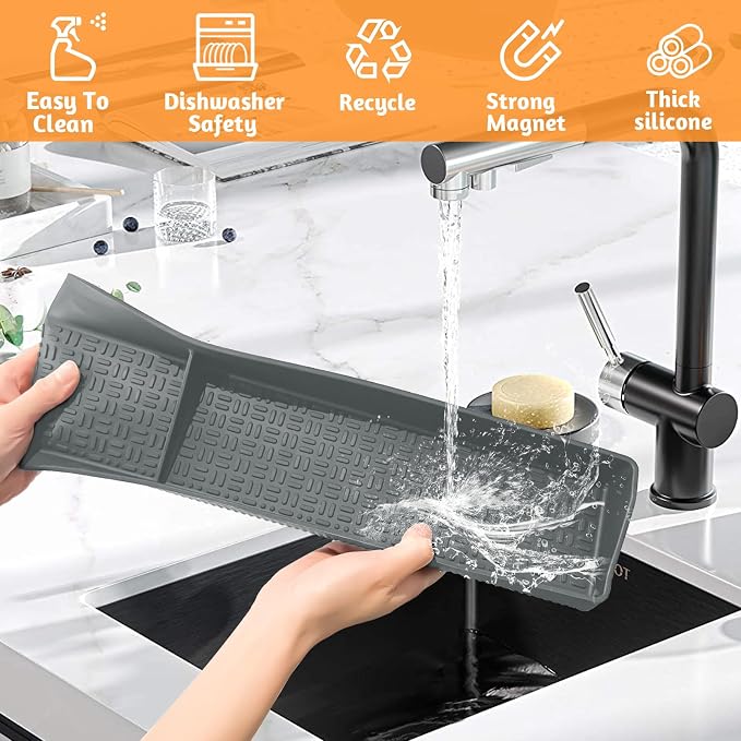 Magnetic Stove Shelf for Back of Stove, 30 Inch Silicone Stove Top Spice Rack - Image 5