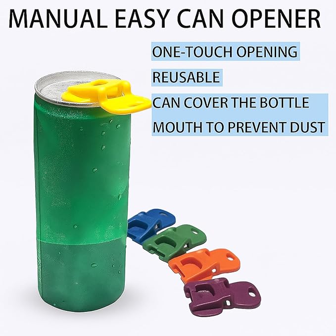 6PCS Colorful Can Tab Openers & Leak-Proof Drink Covers – One-Hand Soda Can - Image 4