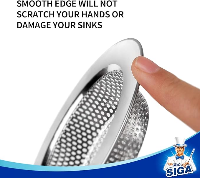 MR.SIGA Kitchen Sink Strainer, Stainless Steel Sink Drain Strainer, Dishwasher - Image 3