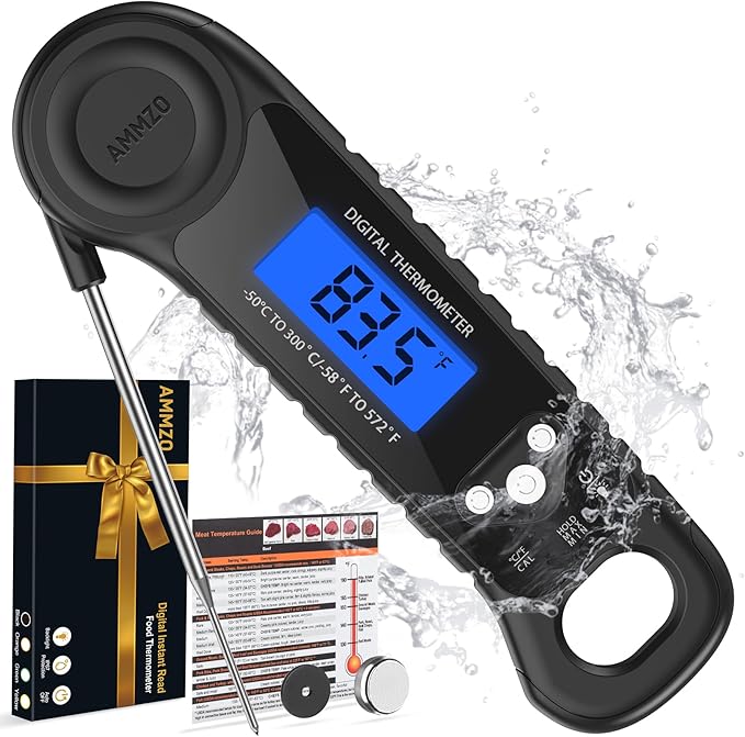 AMMZO Meat Thermometer Digital, Instant Read Food Thermometer by AMMZO