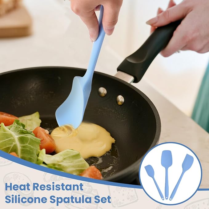 Silicone Spatulas Heat Resistant Food Grade Rubber Spatula, Handle - Image 4