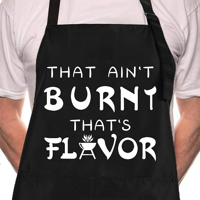 Rosoz Funny BBQ Black Chef Aprons by Rosoz