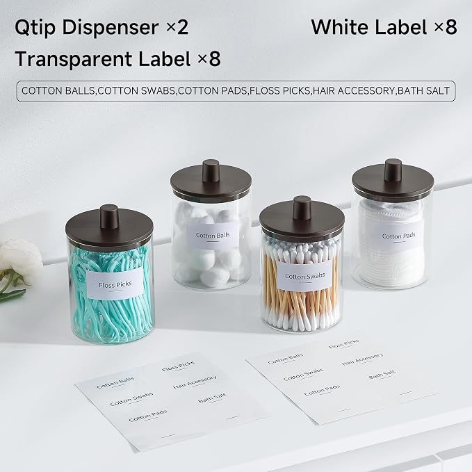 TIPGO Glass Qtip Holder Dispenser - Image 4
