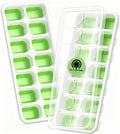 ChefAide 2 Pack Ice Cube Tray, Silicone Ice Cube Trays for Freezer