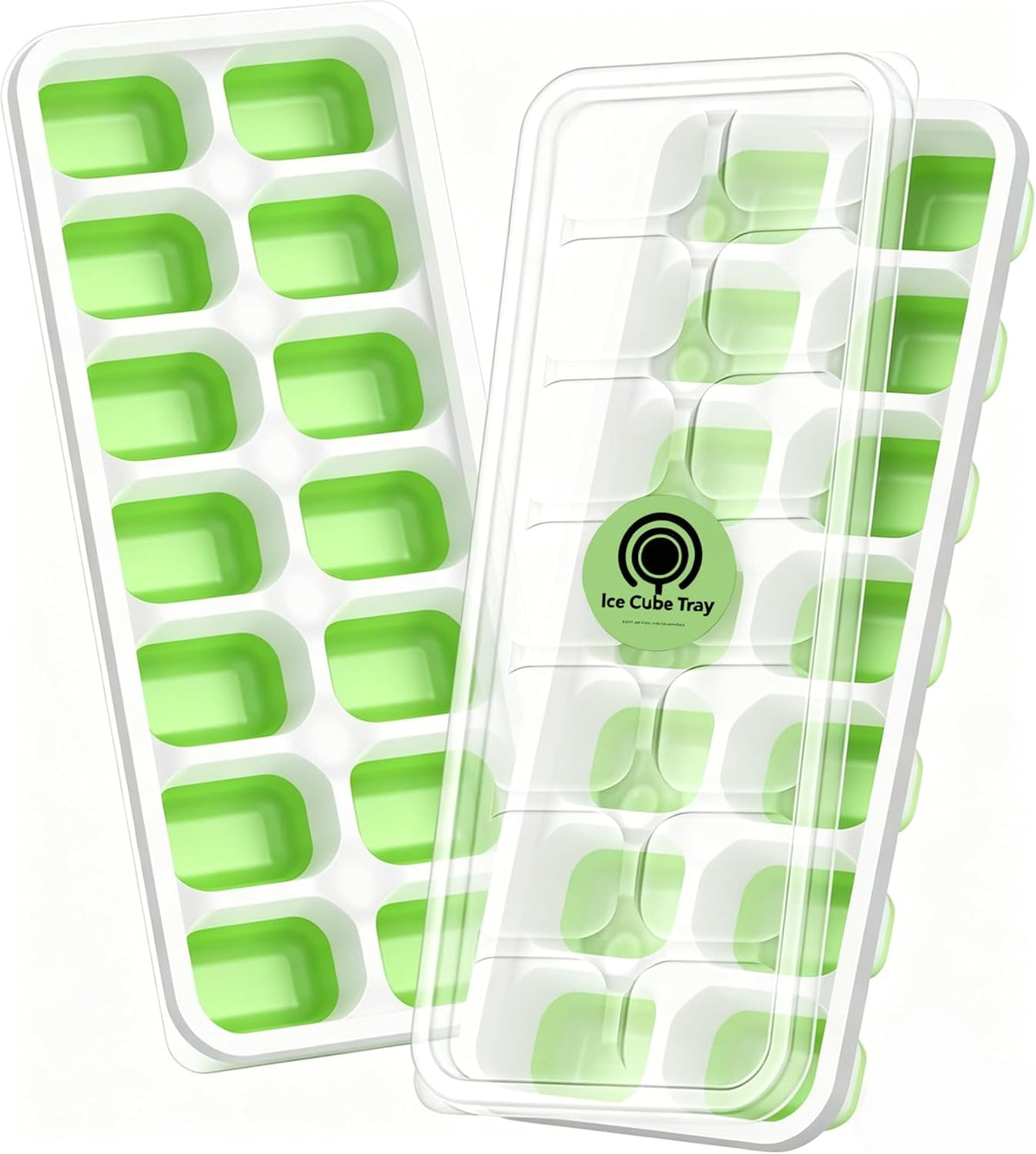 ChefAide 2 Pack Ice Cube Tray, Silicone Ice Cube Trays for Freezer