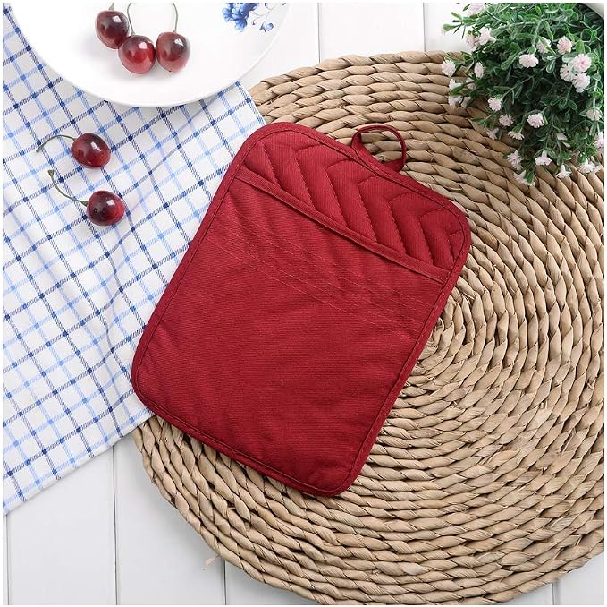 Anyi Pot Holders for Kitchen Heat Resistant, Cotton Hot Pads for Counter Table - Image 4