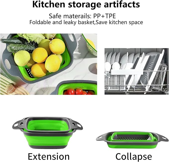 2 PCS Collapsible Colander, Collapsible Strainers - Image 4